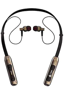 Aroma accessories Yellow Series Wireless Bluetooth In Ear Neckband Headphone with Mic (Black)