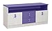 Produktbild Kinderzimmer - Kommode Luis 05, Farbe: Eiche Weiß / Lila - 60 x 120 x 42 cm (H x B x T)