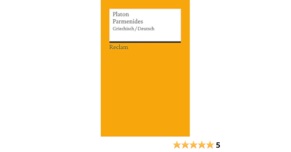 Parmenides Griechisch Deutsch Reclams Universal Bibliothek Amazon De Martens Ekkehard Platon Martens Ekkehard Bucher