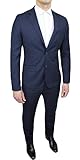 anzug dunkelblau beerdigung  Festlicher Herren-Anzug, Blau, Slim-Fit (schmale Passform), tailliert, elegant, Blau 52