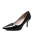 Produktbild MISS&YG Flacher Mund Kleine Schuhe Einfache Pendler Schuhe Spitzen Stiletto High Heel Arbeitsschuhe High Heels,Black,34