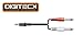 Produktbild dig7–3,5 mm Stereo-Stecker auf 2 x 6,3 mm Mono Stecker Blei, ideal für Mixer Audio-Eingang/Split Audio Signal in links oder rechts Mono Signal, 1,2 m führen