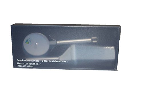 Pizzaschneider mit Pizzamesser/ Heber, 2 teiliges Set, Edelstahl in der Geschenkbox - 6