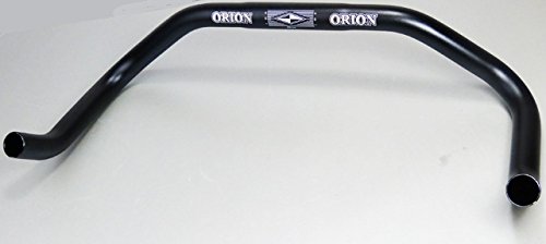 V BIKE - 15387 : Manillar basico con caida cuernos fixie fixed singlespeed 44cm NEGRO bici bicicl