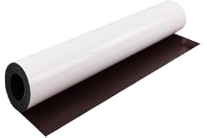 FIRST4MAGNETS MagFlex® 620mm Wide Flexible Magnetic Sheet - Gloss White (1 Metre Length)