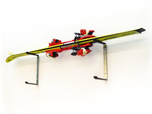 Preisvergleich Produktbild Skiregal Ski Wandhalterung 2 Lagerebenen verzinkt