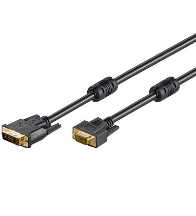 DVI-VGA Kabel 12+5 Stecker-15 pol.HD-Stecker 5m