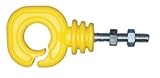 Color: Amarillo. PACK DE 50 UNIDADES DE AISLADORES DE HILO, CABLE, CORDÓN Y CINTA PARA POSTES DE METAL EN CERCADOS CON PASTOR ELÉCTRICO  35x6 mm  Amarillo