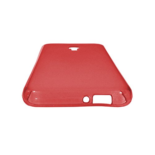 TBOC Pack  Funda de Gel TPU Roja   Protector Pantalla Vidrio Templado para Alcatel Pixi 4  5  4G  Funda de Silicona Ultrafina y Flexible  Protector de pantalla Resistente a Golpes  Ca  das y Ara  azos   No es compatible con el modelo 3G 