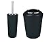 Produktbild Kela WC-Garnitur-Set MARTA, 2-tlg., WC-Bürste + Schwingdeckeleimer, 5L, Kunststoff, schwarz-silber, matt, WC-Bürste im modernen Look, edle Badezimmeraccessoires
