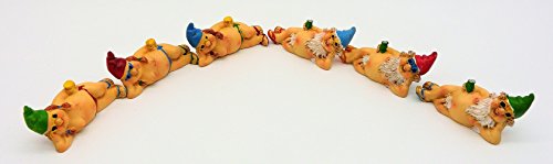 12 nackte Zwerge 5,5 cm Figur Mann Frau FKK Gartenzwerg - 6