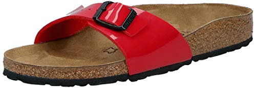 Birkenstock - Madrid, Mules Mujer, Rojo (Tango Red Lack), 37 (schmal)