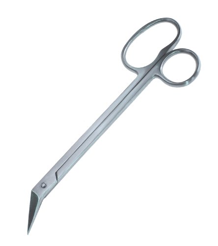 Toenail Scissors - Extra Long Toenail Scissors Clippers Chiropody Podiatry, 7.85'' with one micro serrated blade for super tough nail cutting , Used by both right and left handed people.