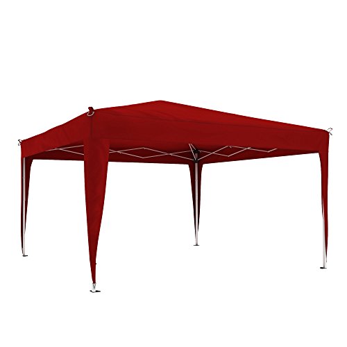 JAROLIFT Pabellón Gazebo - Carpa de Jardín plegable 3x3 m, Premium, burdeos