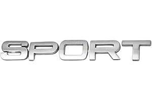 AUTOZOCO Emblème Sport Autocollant Compatible Land Rover Argenté Brillant