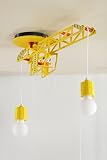 Elobra Kinder Lampe Deckenlampe Turmdrehkran mit Markus Deckenleuchte Kinderzimmer Holz, gelb 128282 - 3