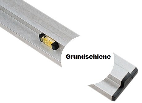 Abziehlehren Set: 2 x Grundschiene (Länge 2 m) + 1 x Abziehlehre (Länge 2 m) - 5