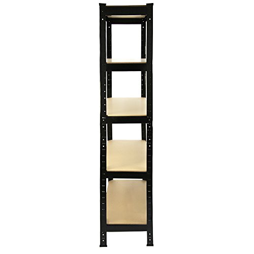 4 x T-Rax, 75 x 30 x 150 cm, 5 Fächer, Abdeckung, Garage, Regale, Regal, Android-Smartphones schwarz - 3