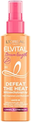 L'Oréal Paris Elvital Spray per capelli lunghi e lisci, senza risciacquo, con vitamine e olio di ricino, Dream Length Defeat The Heat, 1 x 150 ml