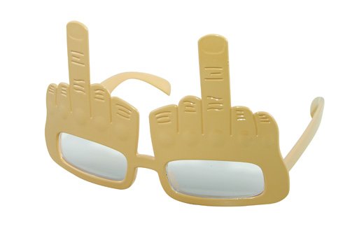 P' Tit Clown - 35380 - Occhiali plastica - Dito di Onore - Taglia Unica