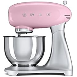 Smeg Robot culinaire Multifonction SMF01PKEU, 800 W, Rose Pastel