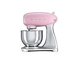 SMEG Elektrische Multifunktions-Küchenmaschine SMF01PKEU, Aluminum pastellrosa