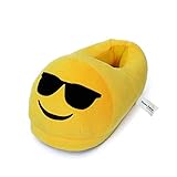 DIVERTIDAS Y SUAVES: Las zapatillas Emoji están hechas para hacernos reír sin parar hasta llorar y para mostrar nuestras emociones de forma inmediata. Ese es el propósito de crear nuestras lindas zapatillas en forma de Emoji en Forma de gafas para sol Sonriente.