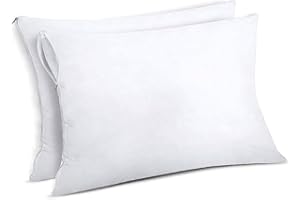 GIOVANNI DOLCINOTTI MADE IN ITALY Set 2 Federe Copricuscino con Zip Cotone 100% 50x80 cm - Set 2 Copri Cuscini Letto o Divano con Cerniera, Copricuscino Antiacaro e Traspirante Made in Italy