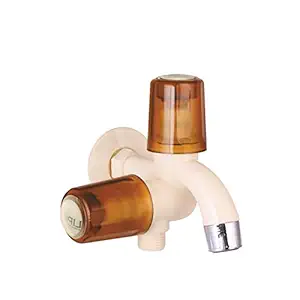 Lipka Crystal Collection Two Way BIB Cock PTMT Tap (Ivory Colour)