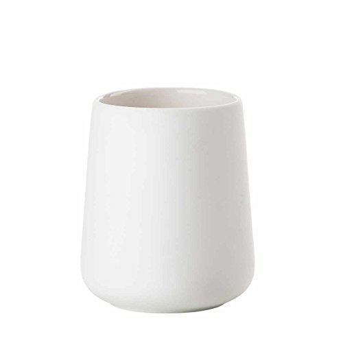 ZONE Zahnbürstenbecher NOVA ONE, Steingut mit Soft-Touch, weiß, ca. 10 cm H