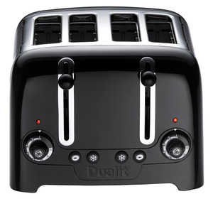 Price comparison product image Dualit 4 Slot High Gloss Lite Toaster Black