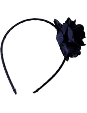 Name it ♥ Kinder Mädchen Haarreif Nitacc Jirose BLAUE ROSE ♥ in dunkelblau mit Satn Rose