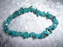 Turquoise Gem Chip Bracelet - Awareness