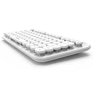 MAXBELL Portable Mini Multifunction 2.4G Wireless Bluetooth Keyboard for Laptop White
