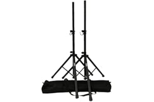 TEK audio SS260 - Speaker Stands Kit including 2 Stands and carry bag PA Stand Mobile DJ medium legs