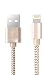 Produktbild OKCS Lightning Textilkabel 1M USB Ladekabel - IOS11 kompatibel - iPhone X, 8, 8 Plus, 7, 7 Plus etc. - in Gold