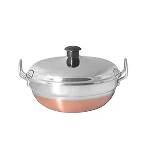 Hometronics Stainless Steel Idli Cooker Copper Bottom with 2 Plates 8-Idlis