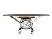 Bazaar Pirates Aeroplane Designer Table Clock Cum Office Desk Clock & Decor(Silver) RS.400.00