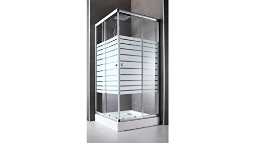 baumarkt direkt Eckdusche Trento, variabel verstellbar 80 – 90 cm, Duschkabine silberfarben - 3