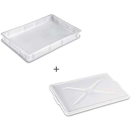 Cassetta Portaimpasto Per Lievitazione 60x40x10cm - Contenitore Alimentare Con Coperchio, Polietilene Alimentare - Foto 2