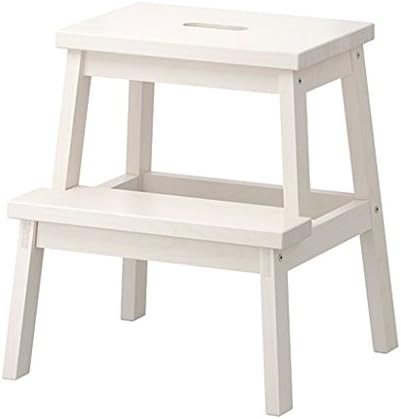 White Wooden 2 Step Stools Low Stool Adult Sofa Stool Changing Shoes Stool Climbing Foot Stool