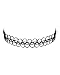Meenaz Stretchable Black Plastic Choker Necklace With Bracelet & Ring Combo For Women & Girls N-102 RS.99.00