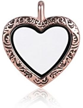 Andante Rosé Gold Kettenanhänger für FLOATING CHARMS Schwebende Medaillons + Organzasäckchen