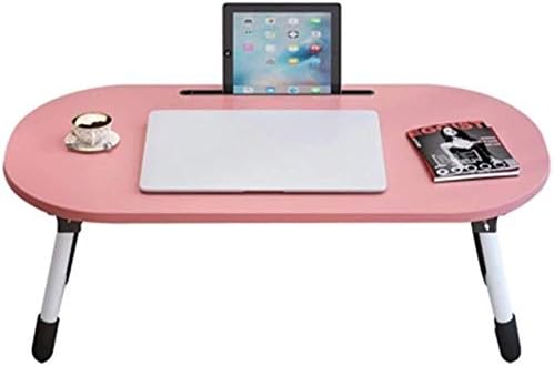 CZZ Wall Table Folding Laptop Table/Lazy Table with Grooved Non-Slip Feet Set University Dormitory Desk, Wood, 4 Colors