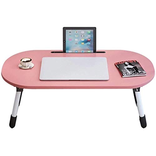 CZZ Wall Table Folding Laptop Table/Lazy Table with Grooved Non-Slip Feet Set University Dormitory Desk, Wood, 4 Colors