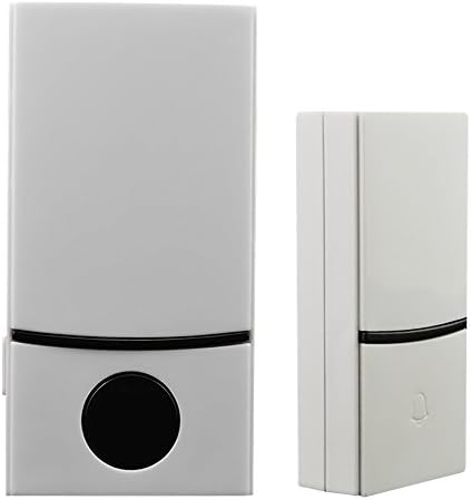 Rheme Wireless Portable Digital Door Bell Doorbell Chime with Mains Adapter - 100m Range - 32 Tunes (Rec Mains)