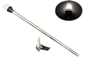 Pactrade Marine Boat Navigation All-Round Warm White Stern Light 24, 2-Prong Chrome Base by PactradeMarine