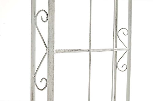 CLP Rosenbogen PIETRO halbrund, zur Wandbefestigung, Wand-Rankhilfe Eisen (bis zu 4 Größen wählbar) antik weiß, 160 x 40 x 270 cm - 4