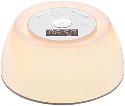 Alarm Clock Wake Up Light Sunrise Simulation LED Digital Clock Bedside Lamp Reading Table Lamps for Bedroom, Sleep Aid,8 Nature Sounds, Snooze Function, Dimmable Touch Control and USB Rechargeable