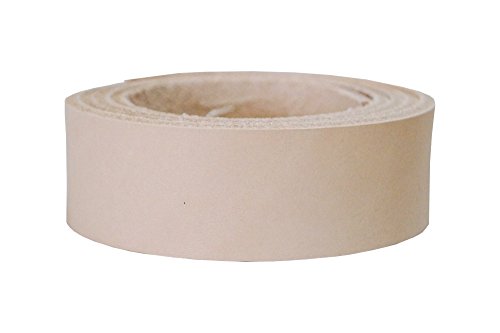 Lederriemen Blankleder natur, Punzierbar, Vollleder zum Färben und Punzieren, Größe:100cm lang x 3cm breit, Farbe:natur 2.5mm dick